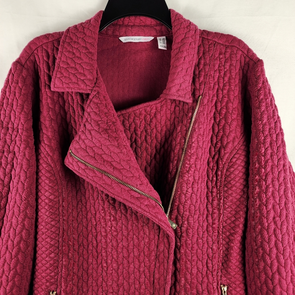 Isaac Mizrahi Quilted Knit Jacket (2X) - Picture 2 of 8
